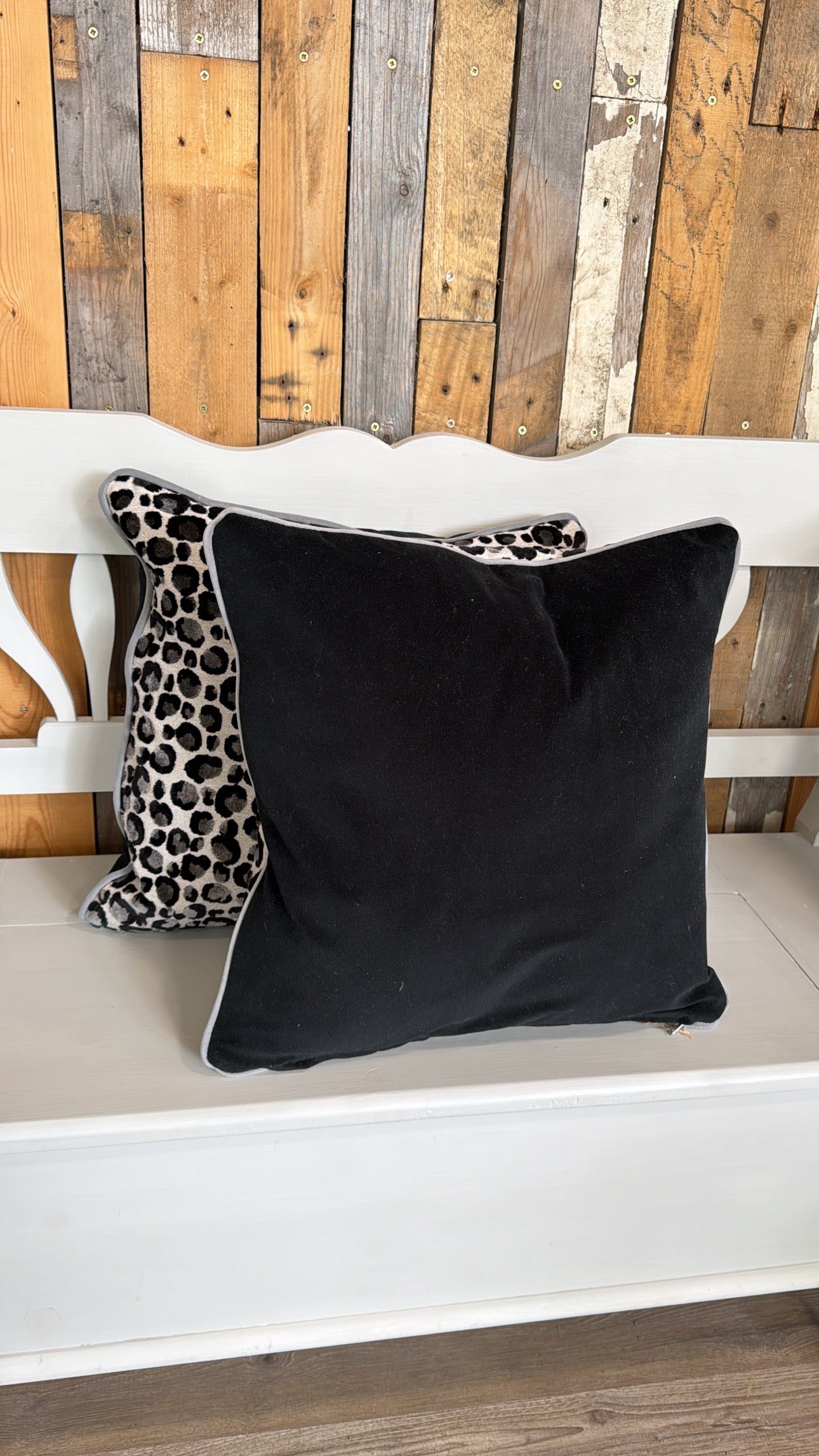 Leopard print cushions