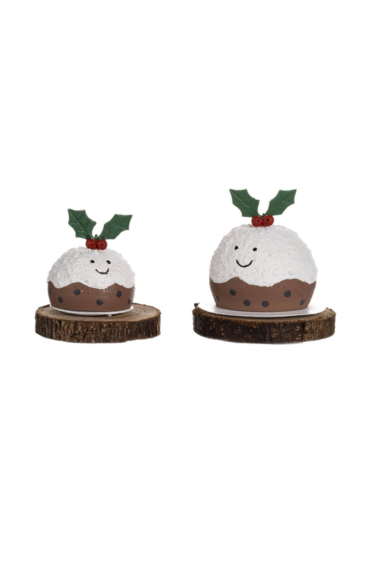 Happy Christmas Puds with Holly