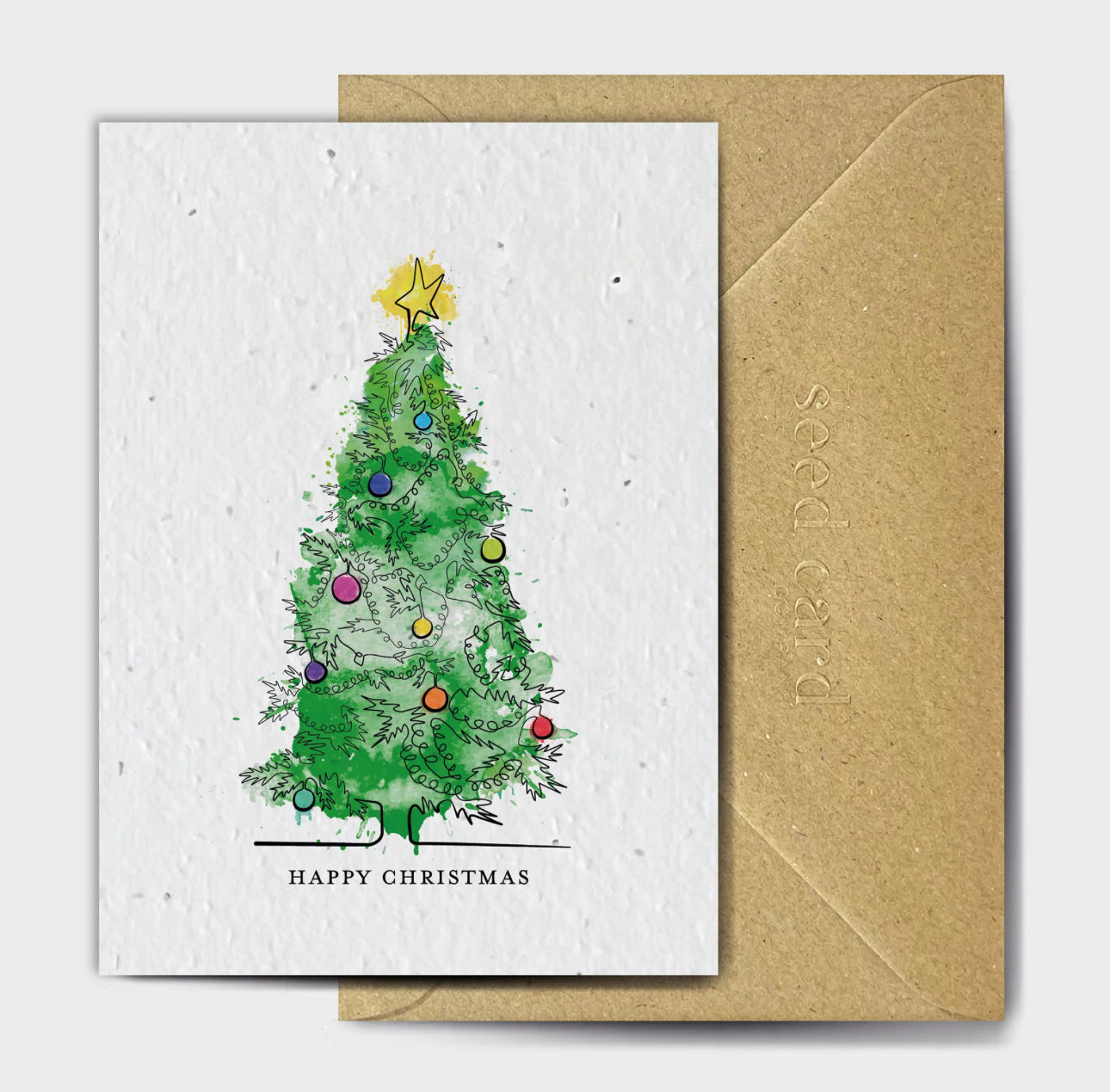 Happy Christmas Tree Plantable Seed Card