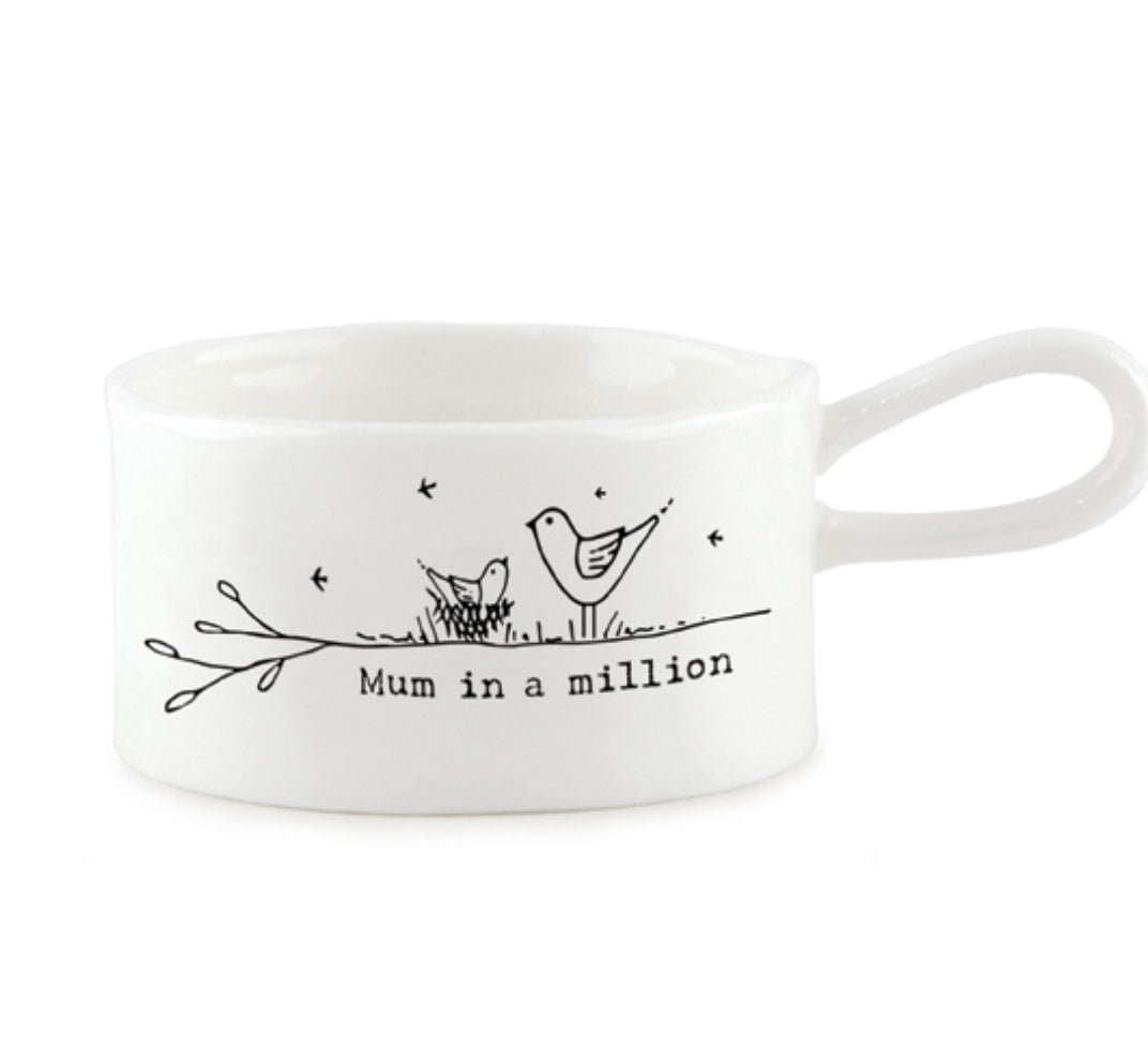 Handled tea light holder- Mum in a million