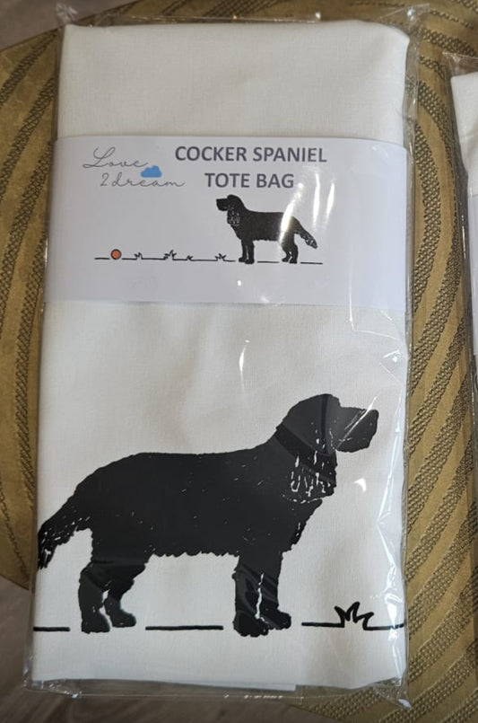 Spaniel 'go fetch' Tote bag