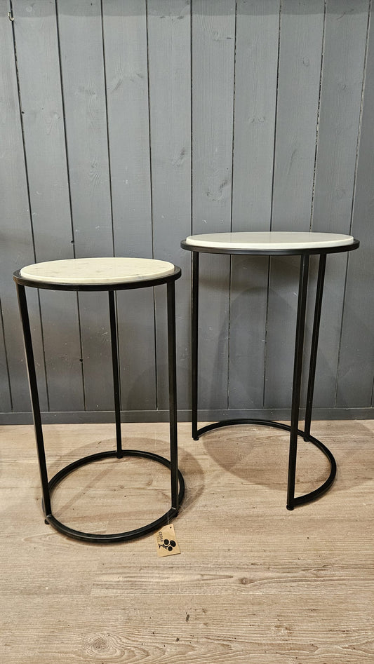 Marble Nest of 2 Tables