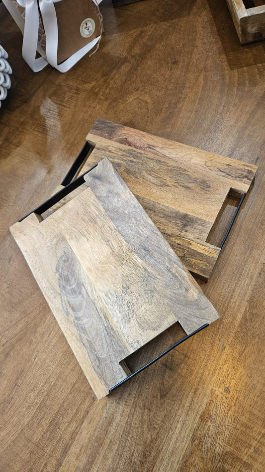 Wood and Metal Chopping Board