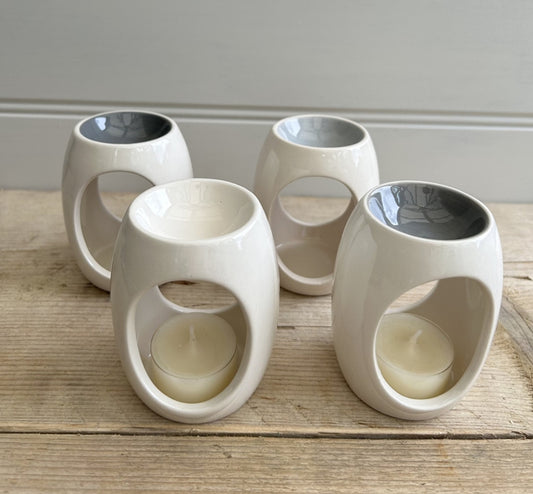 Ceramic oil and wax burner