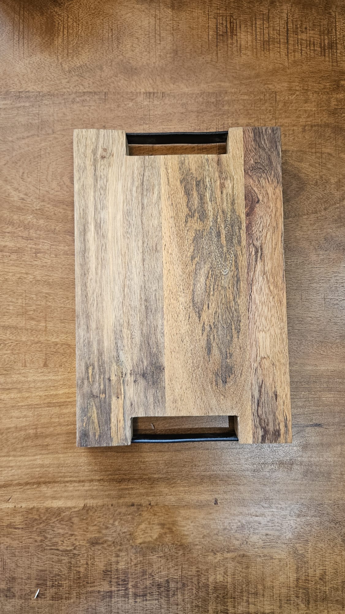 Wood and Metal Chopping Board