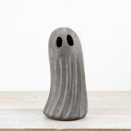 Grey Ceramic Ghost Figurine