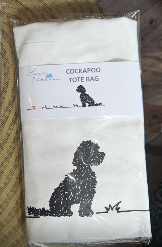 Cockapoo 'go fetch' Tote bag