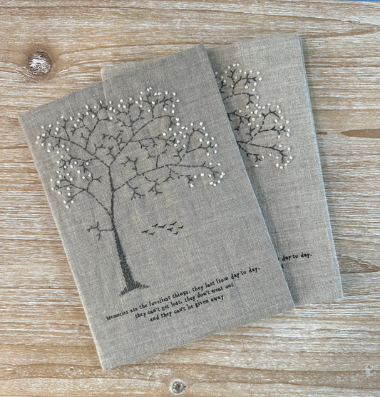 Large linen book-Memories are the lov