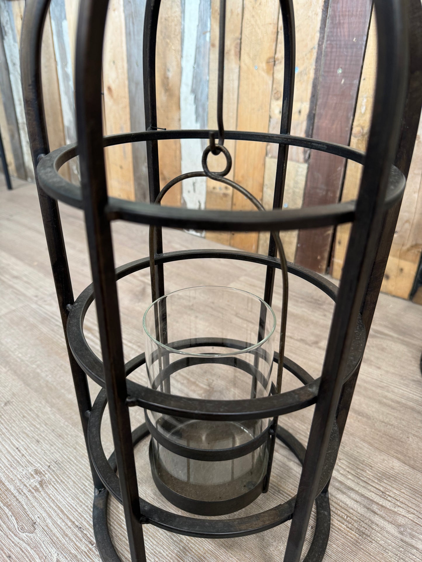 Industrial Metal Bird Cage Lantern