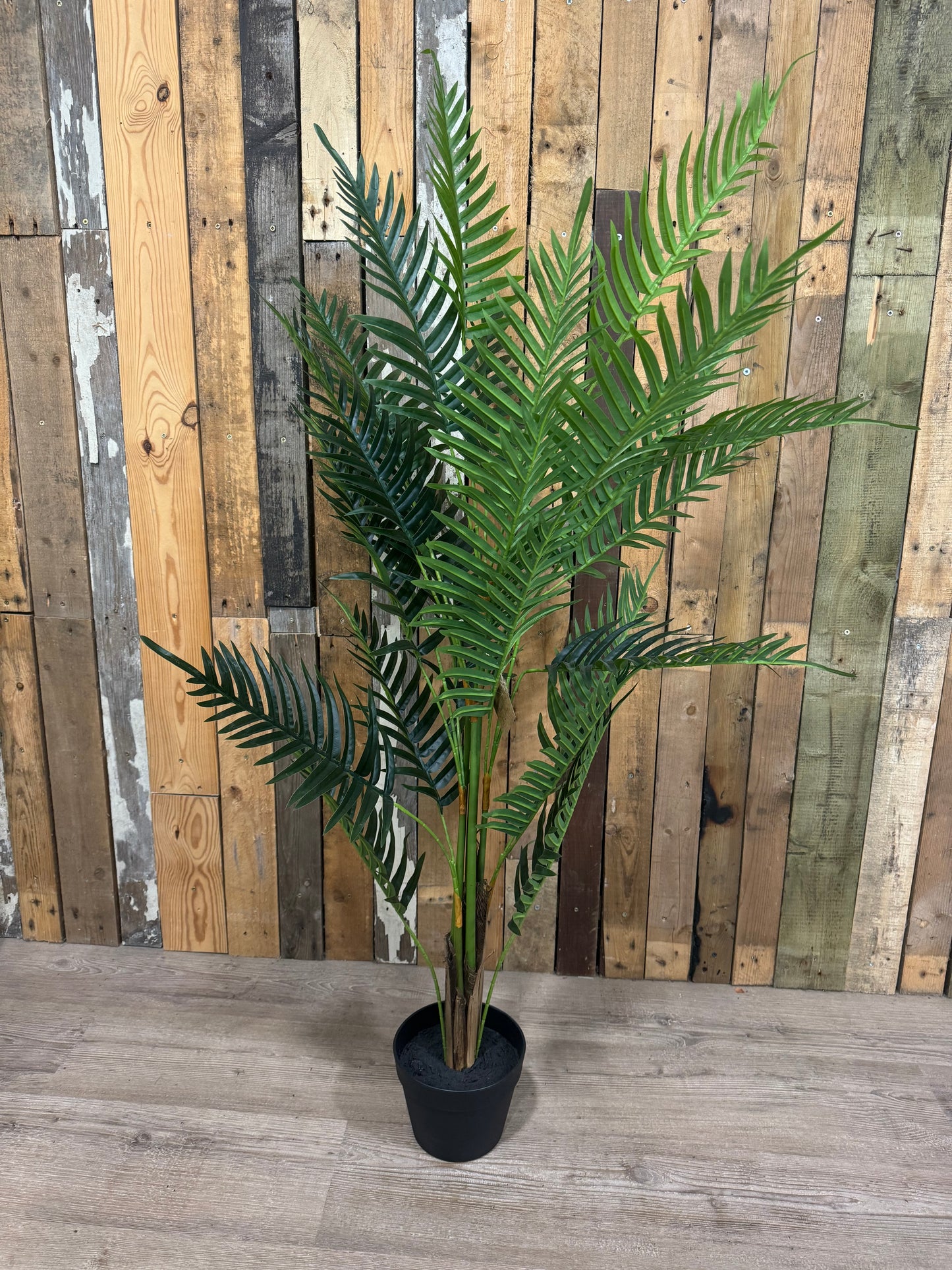 ARTIFICIAL FERN PLANT IN A BLACK POT - 130 X 55 CM