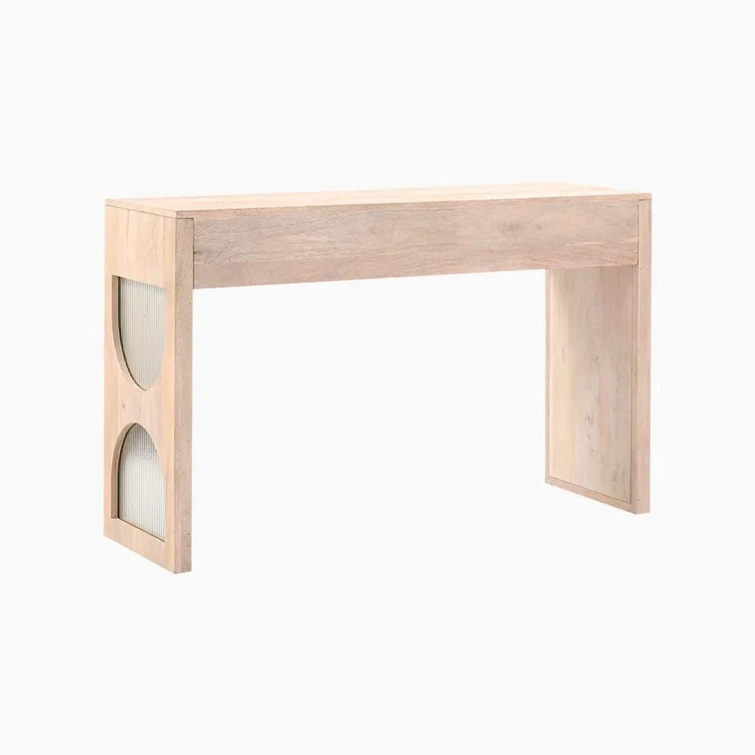 Tasneem Natural Two Drawer Console Table