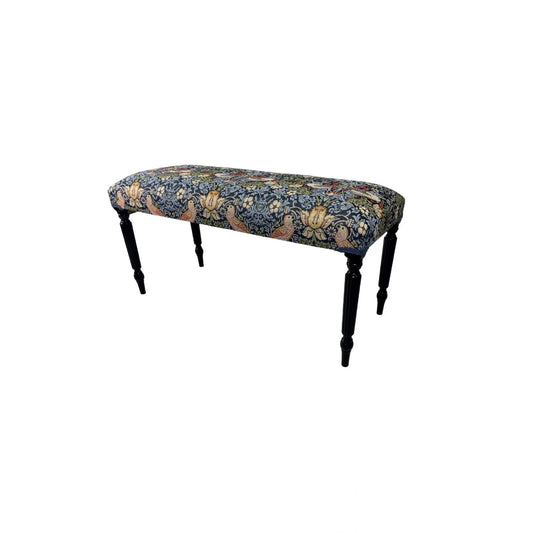 William Morris Strawberry Thief Bench - Hand Made in the UK