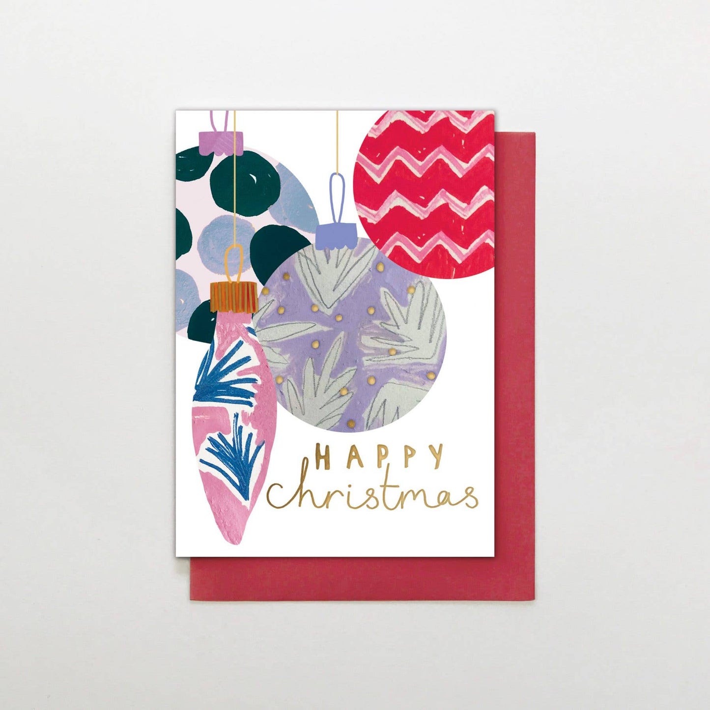 Christmas Baubles card