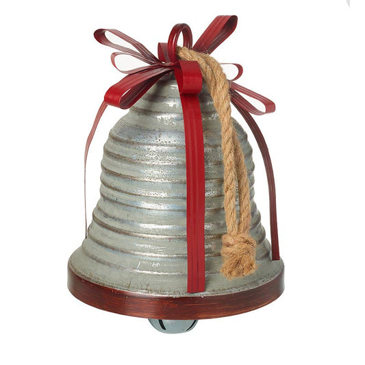 METAL BELL WITH ROPE HANGER LARGE