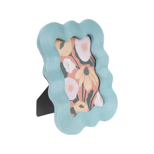 4" x 6" Wavy Photo Frame Blue