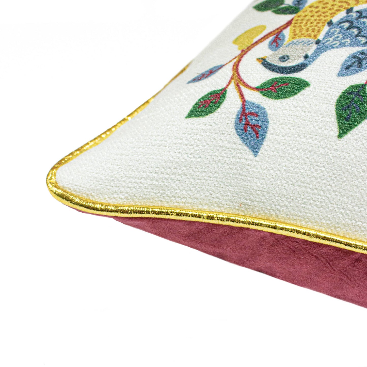 12 Days of Xmas Embroidered Cushion Gold