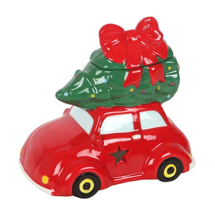 Classic Car with Christmas Tree Oil Burner