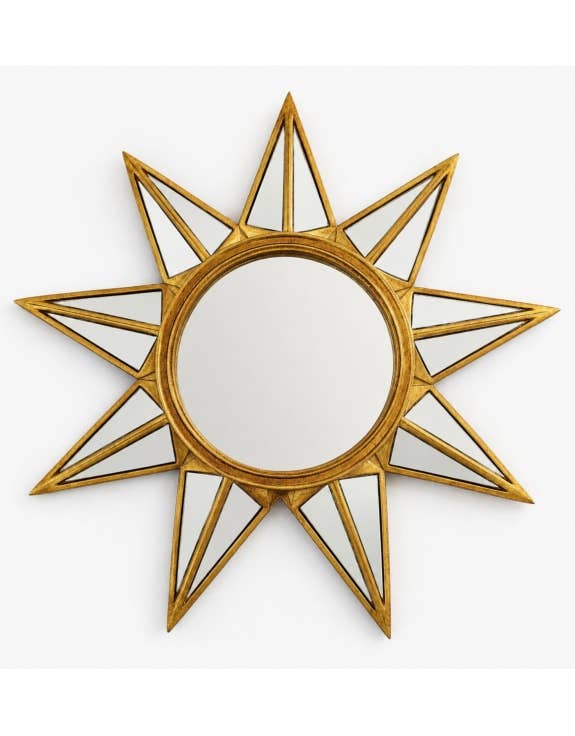 Antique Gold "Mirrored Star" Wall Mirror