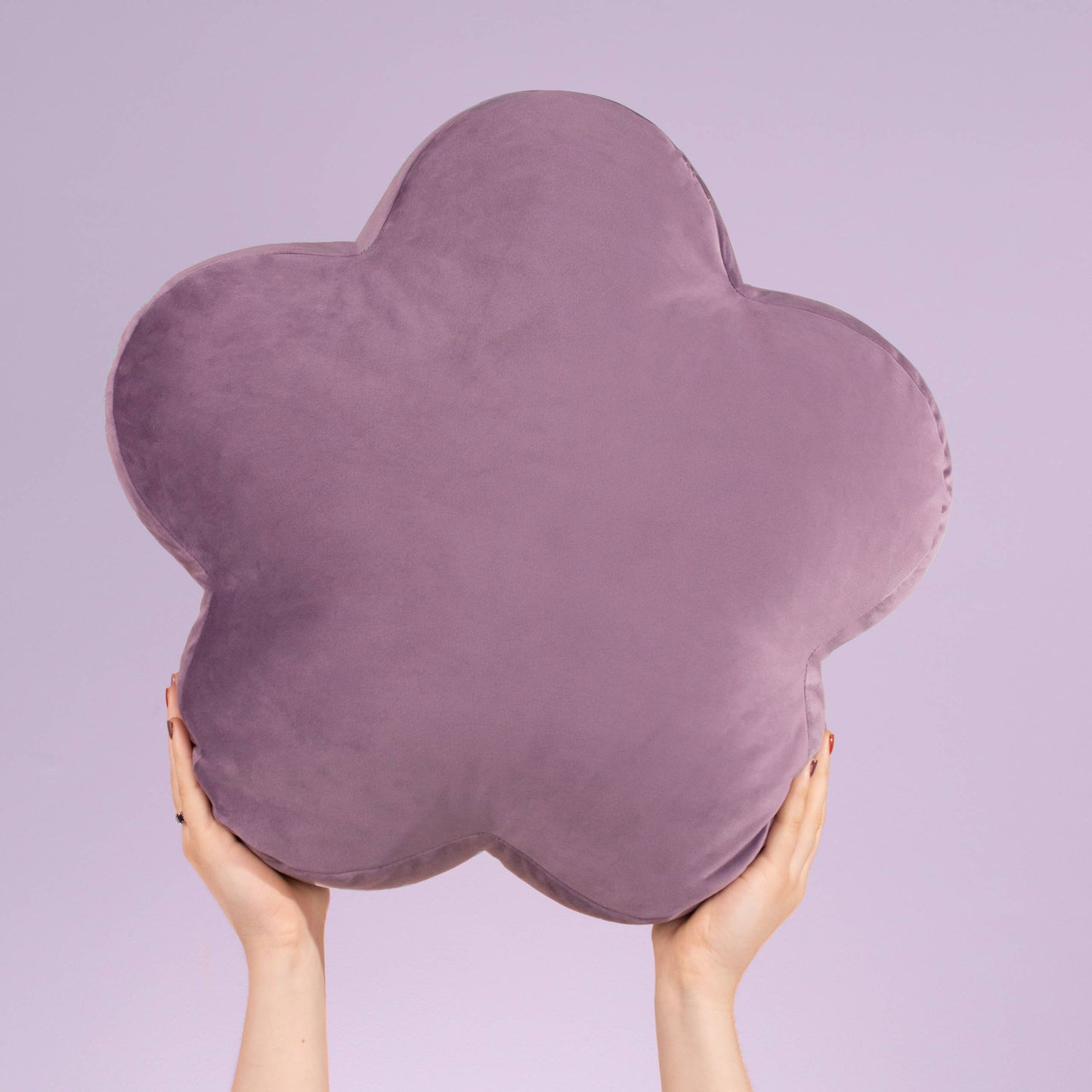 Flower Velvet Reversible Cushion Lilac