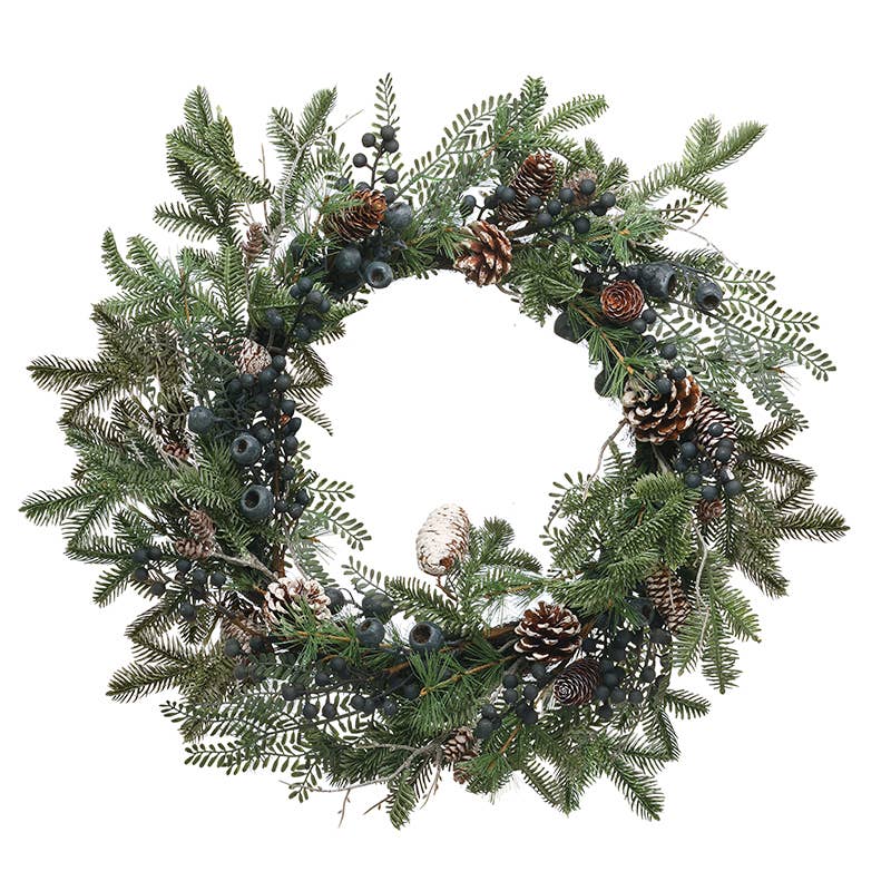 Pinecone winter wreath