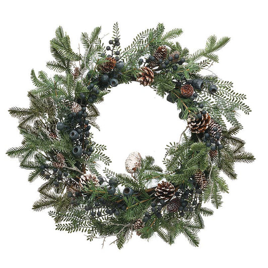 Pinecone winter wreath