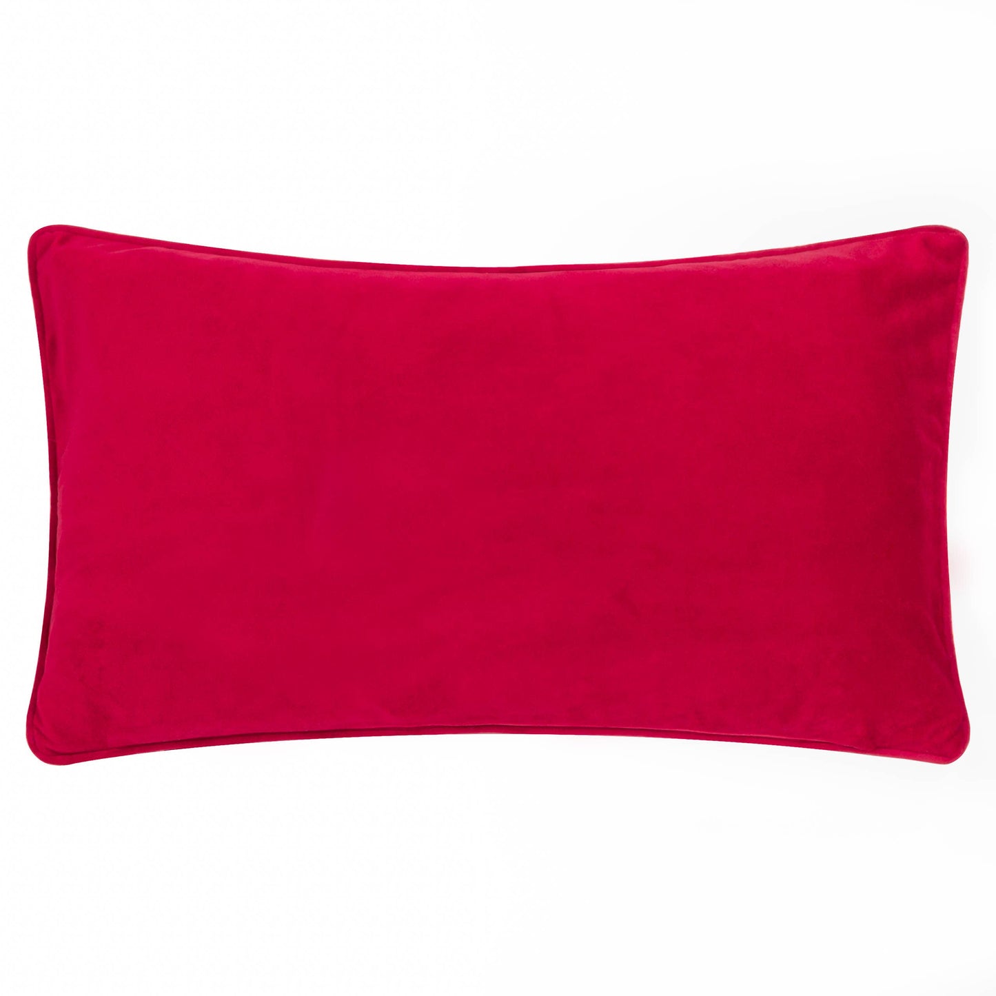 HoHoHo Velvet Piped Cushion Red
