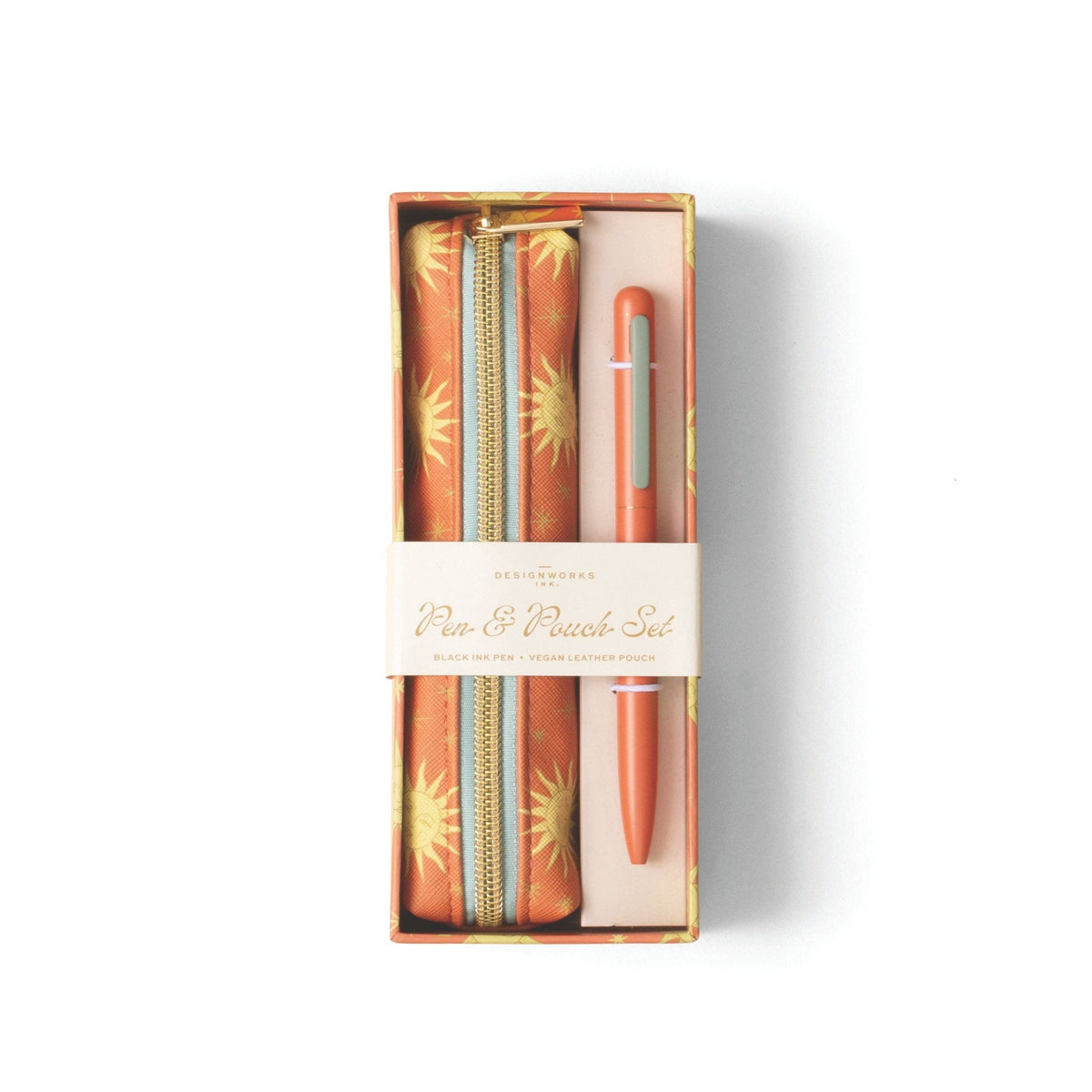 Pen & Pouch Set - Terracotta Sun