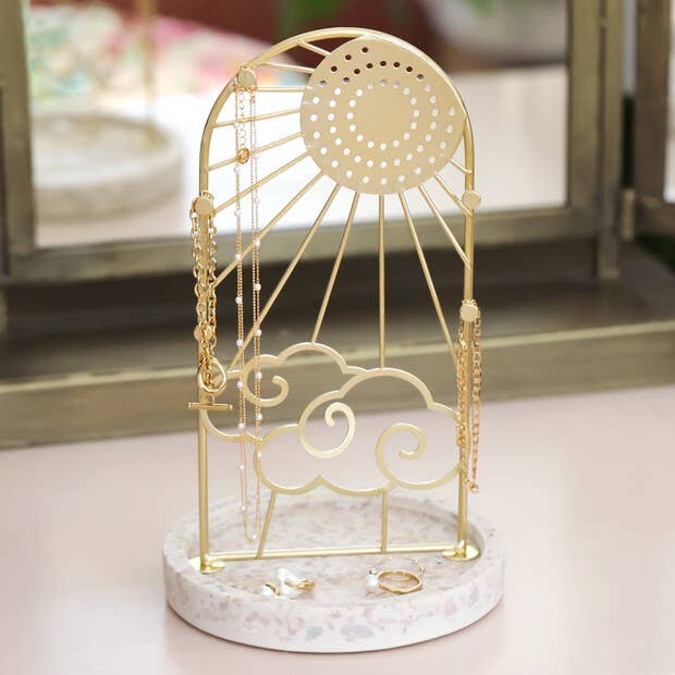 Sunshine Jewellery Stand with Terrazzo Base