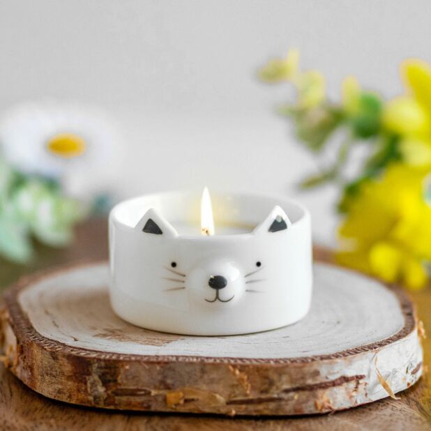 East of India Tea Light Holder - Cat