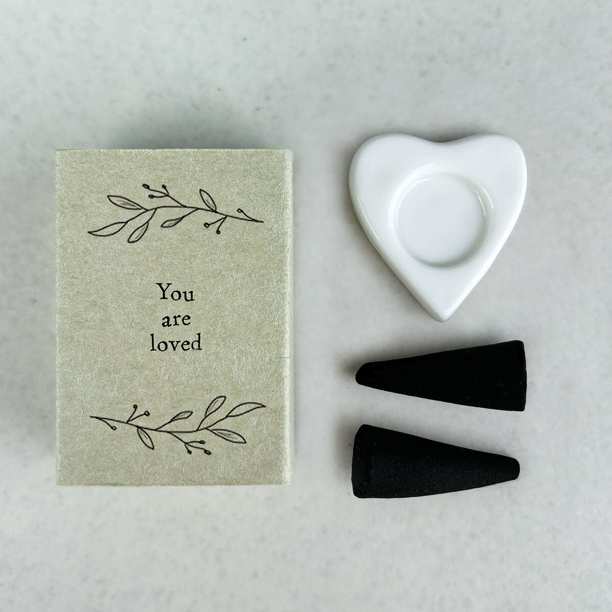 East of India Matchbox Incense Cone Set - You are Loved