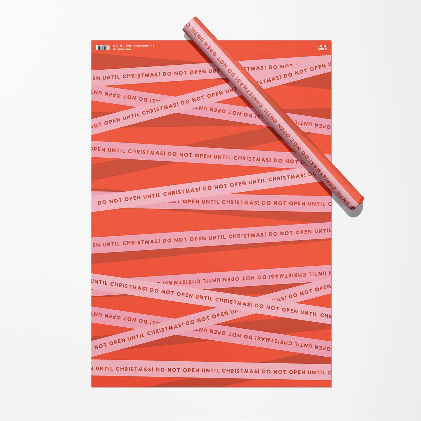 Until Christmas Gift Wrap Sheet | Wrapping Paper | Red