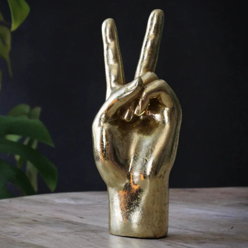 Gold Peace Hand