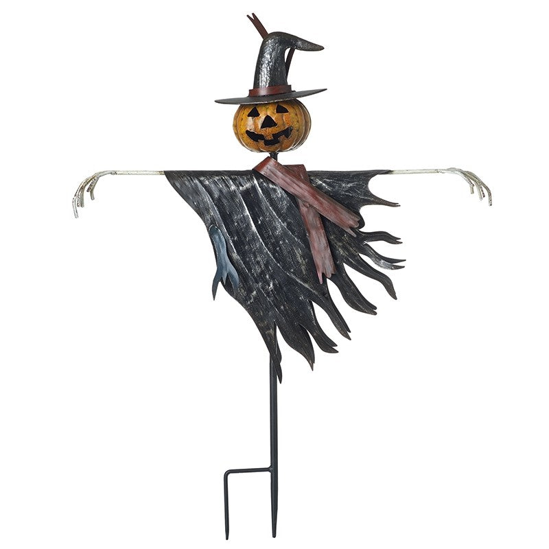 Pumpkin Scarecrow Stake