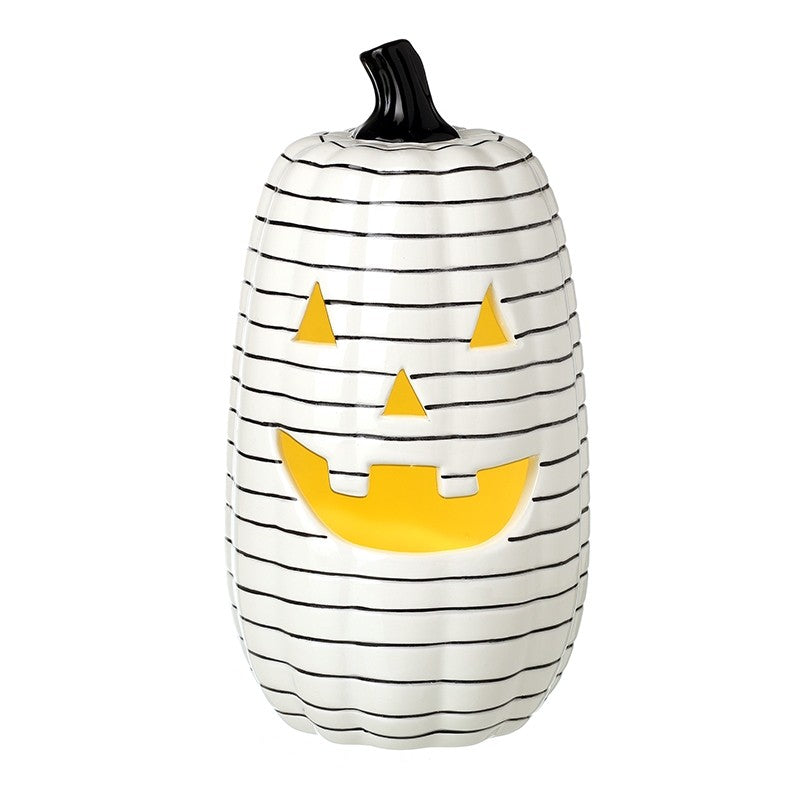 Stripey LED light up Pumpkin