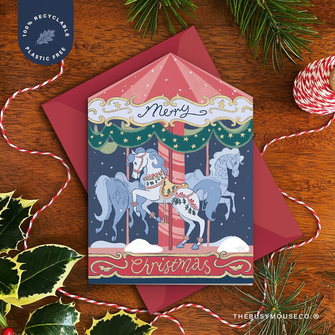 Christmas Carousel Card