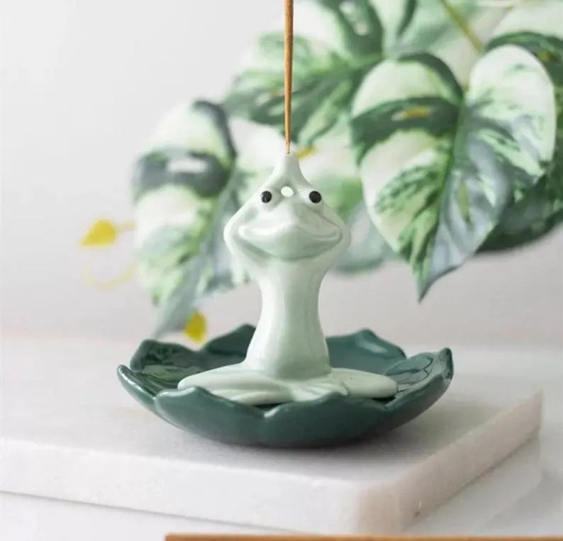 Yoga Frog Incense Stick Holder