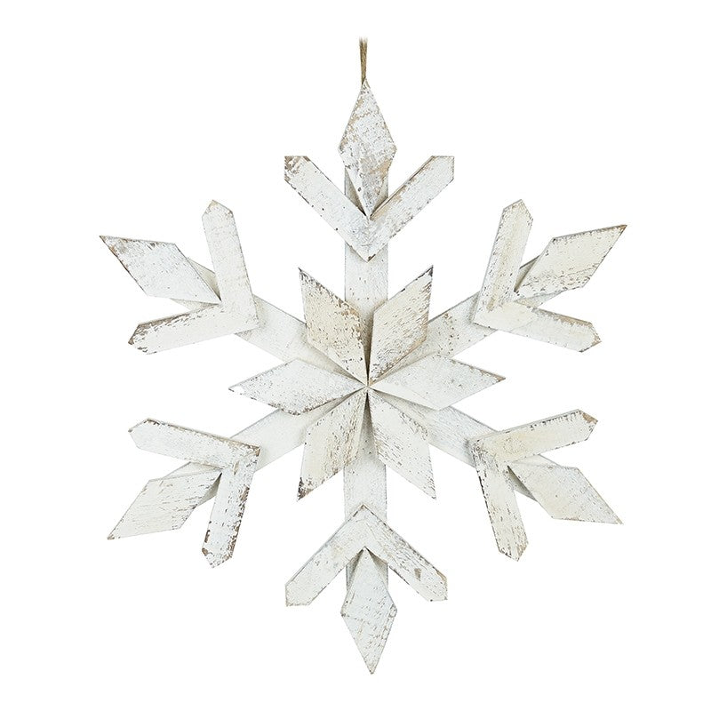 Hanging Wooden Snowflake