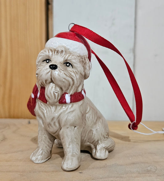 Ceramic Terrier Hanging Decoration