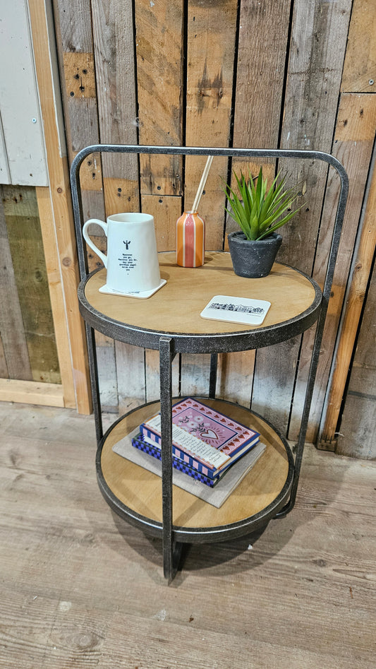 Rustic Two-Tier Drinks & Side Table