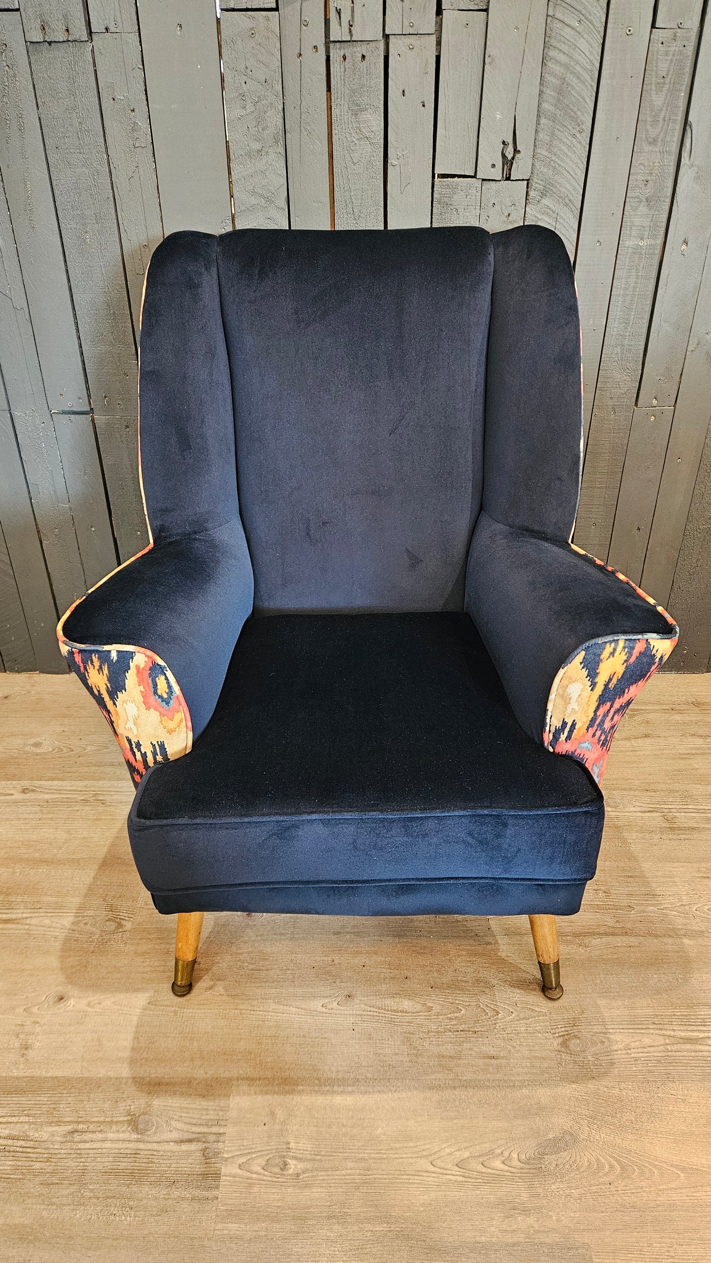 Linwood mid century wing chair