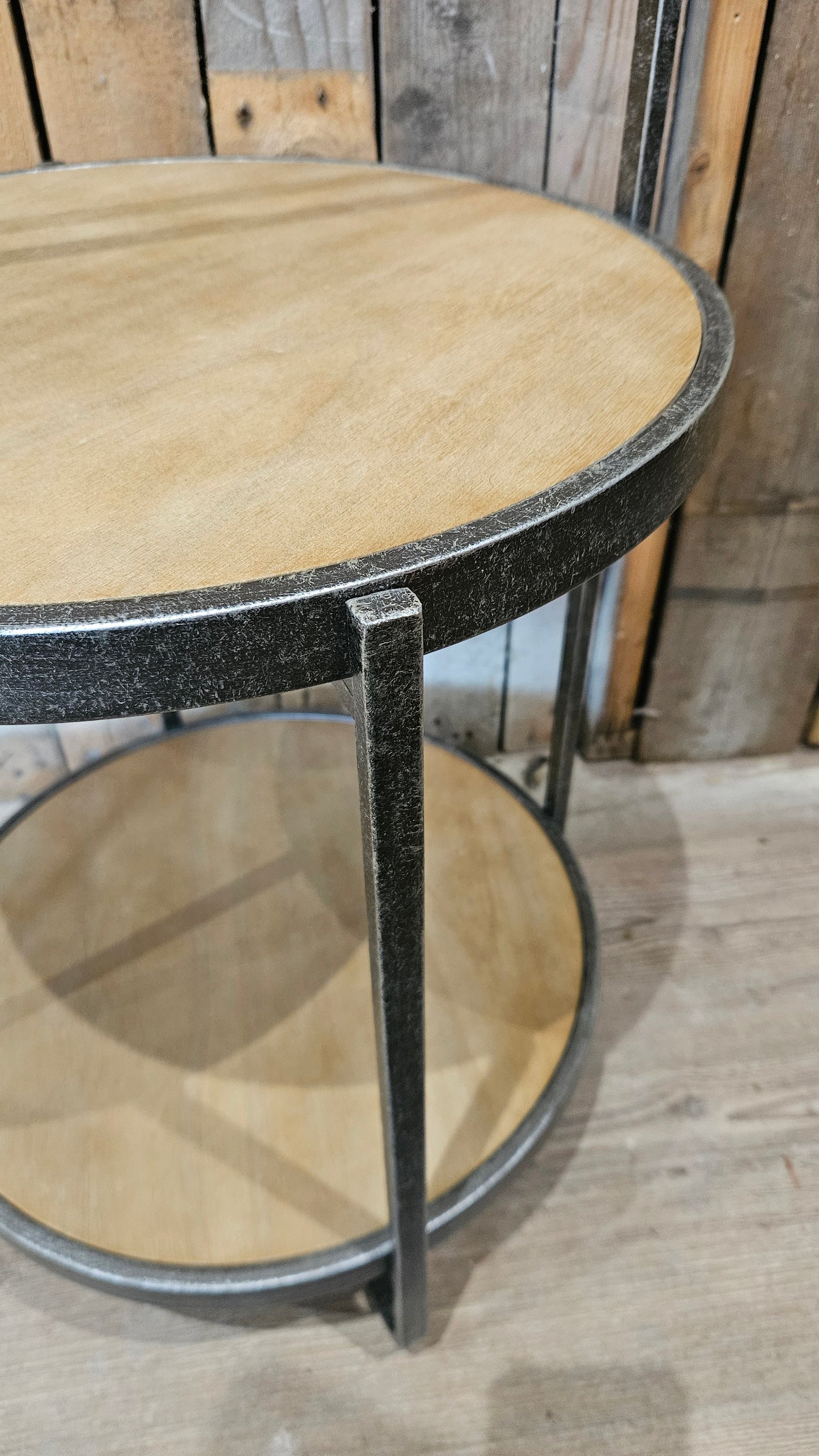 Rustic Two-Tier Drinks & Side Table