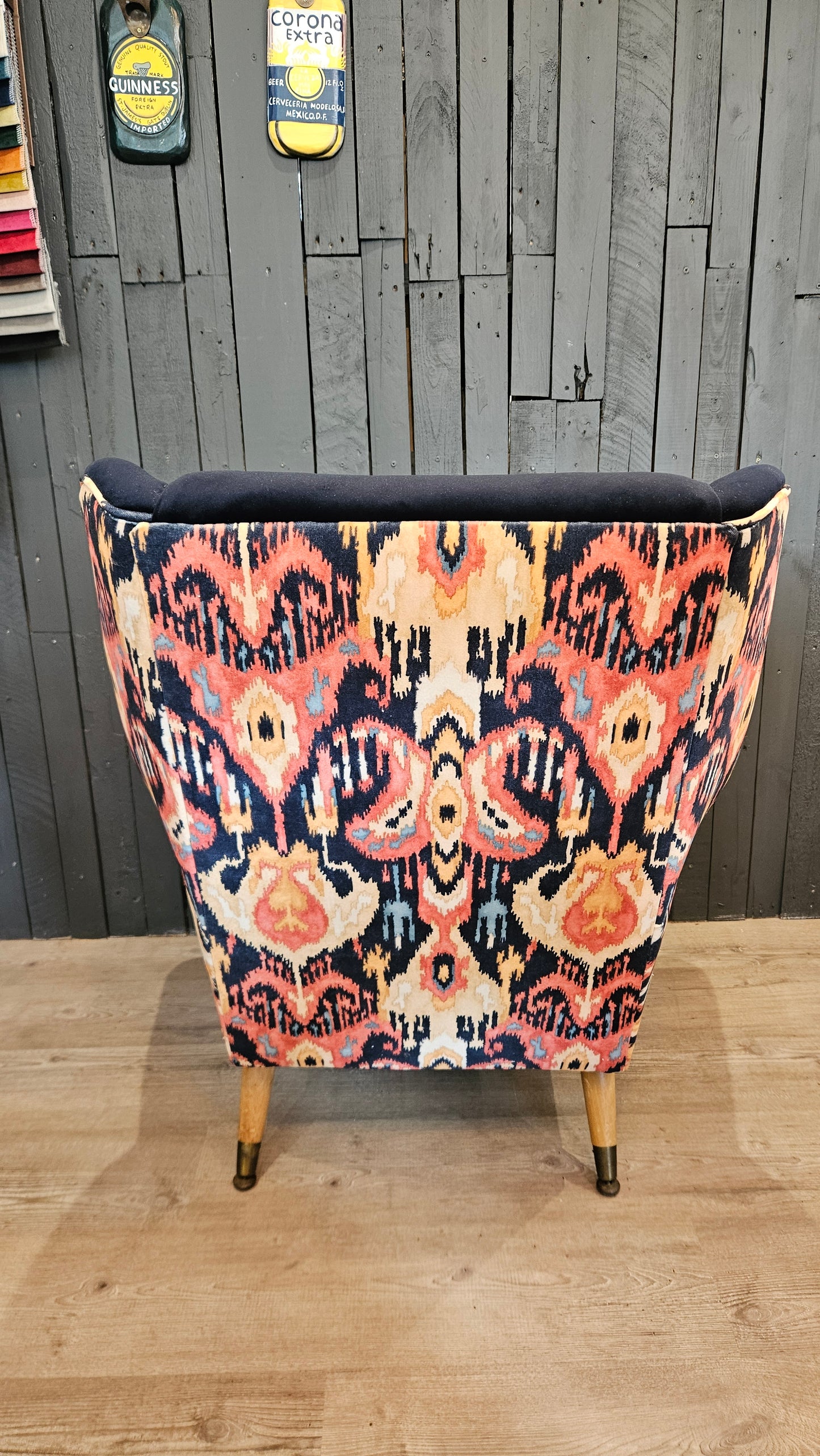 Linwood mid century wing chair