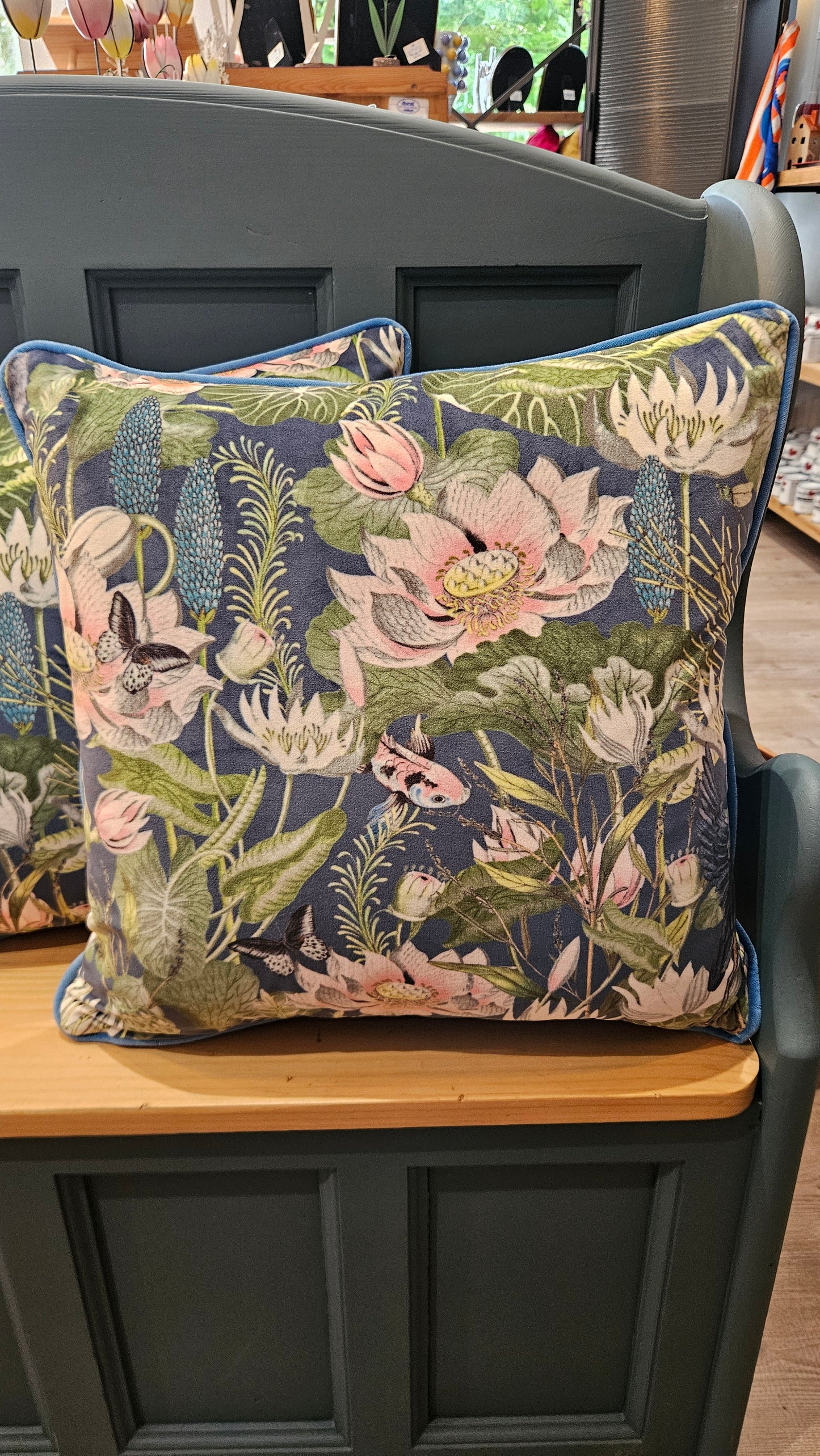 Lotus Pond Botanical Scatter Cushion
