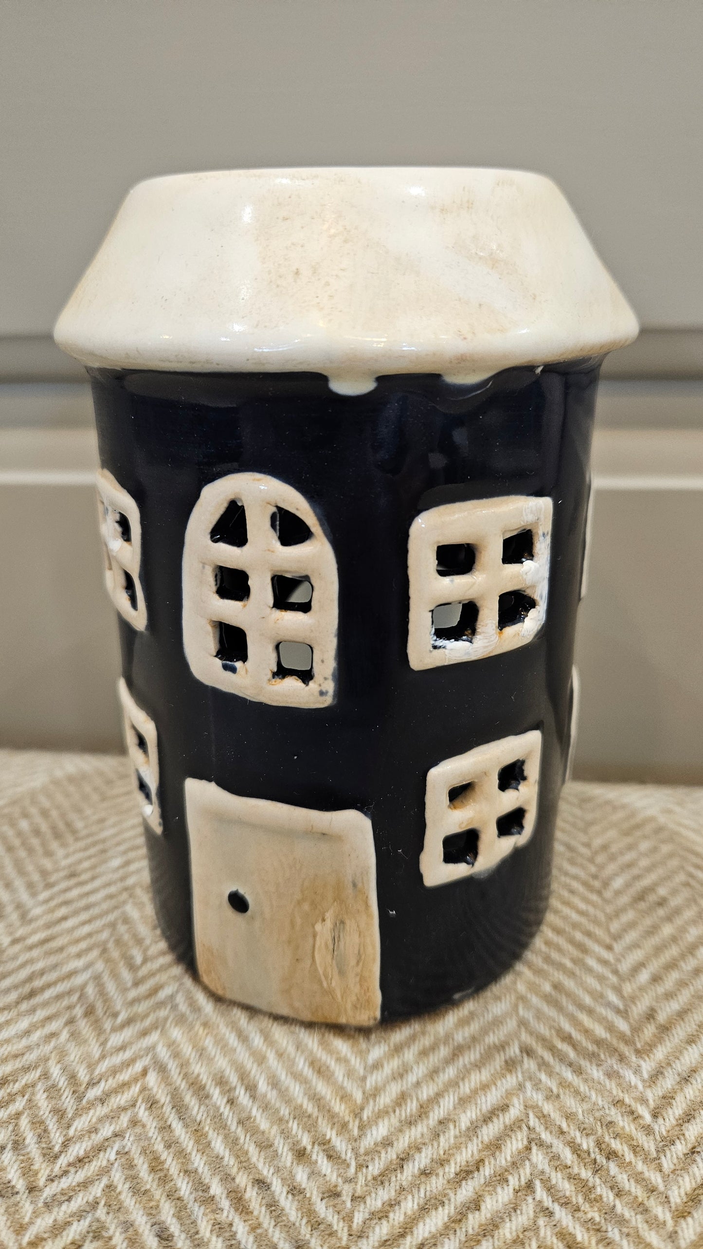Blue Ceramic Wax Melter / Oil Burner