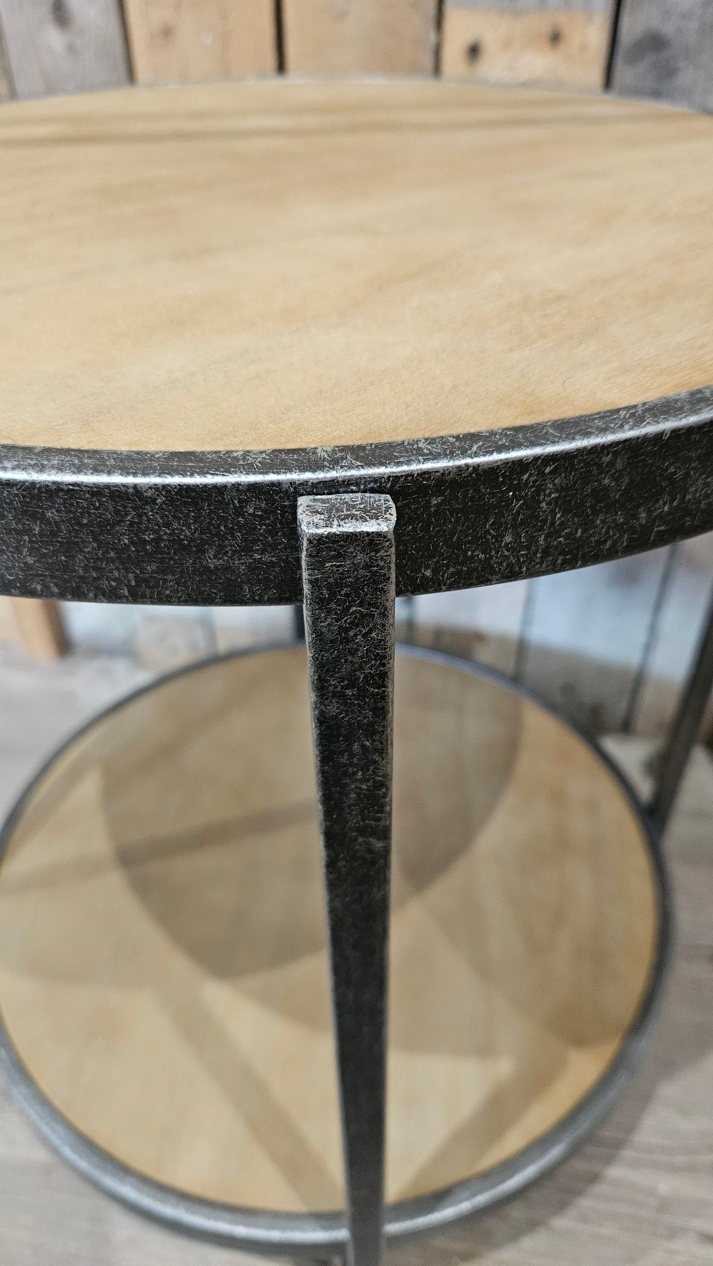 Rustic Two-Tier Drinks & Side Table
