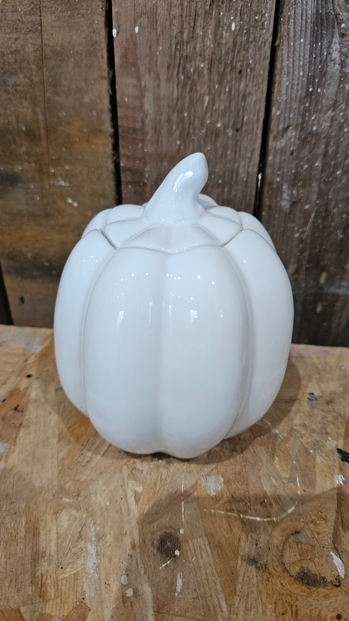 White Ceramic Pumpkin Wax Melter