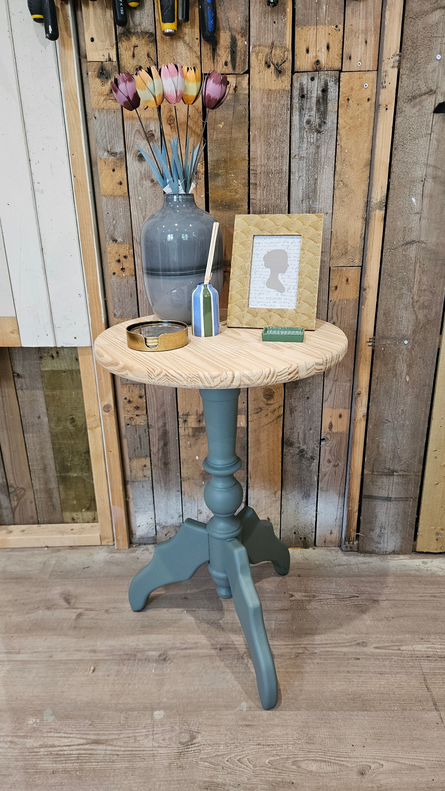 Steaming Green Side Table