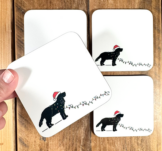 Cocker Spaniel Christmas coaster