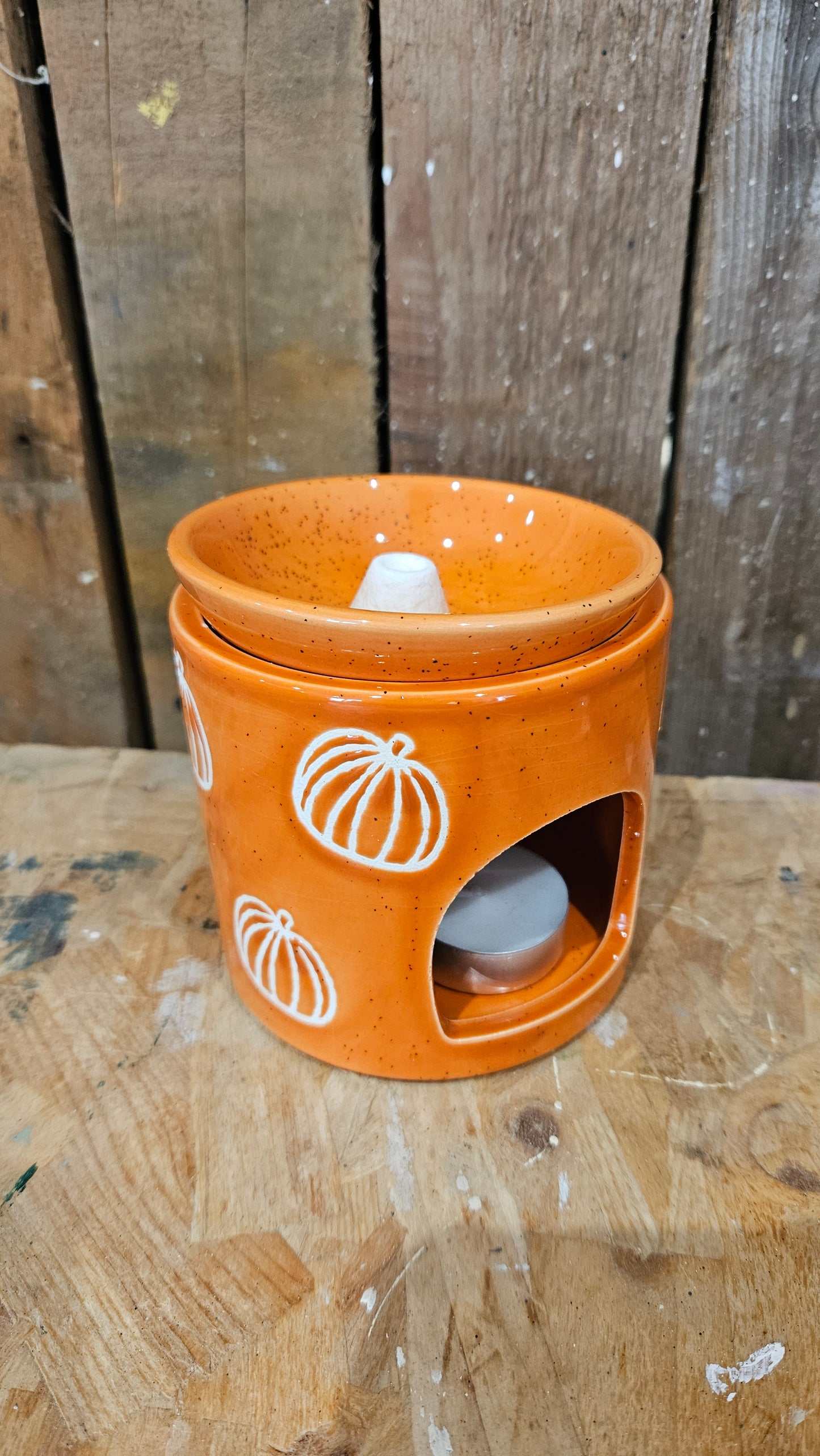 Orange Pumpkin Ceramic Wax Melter