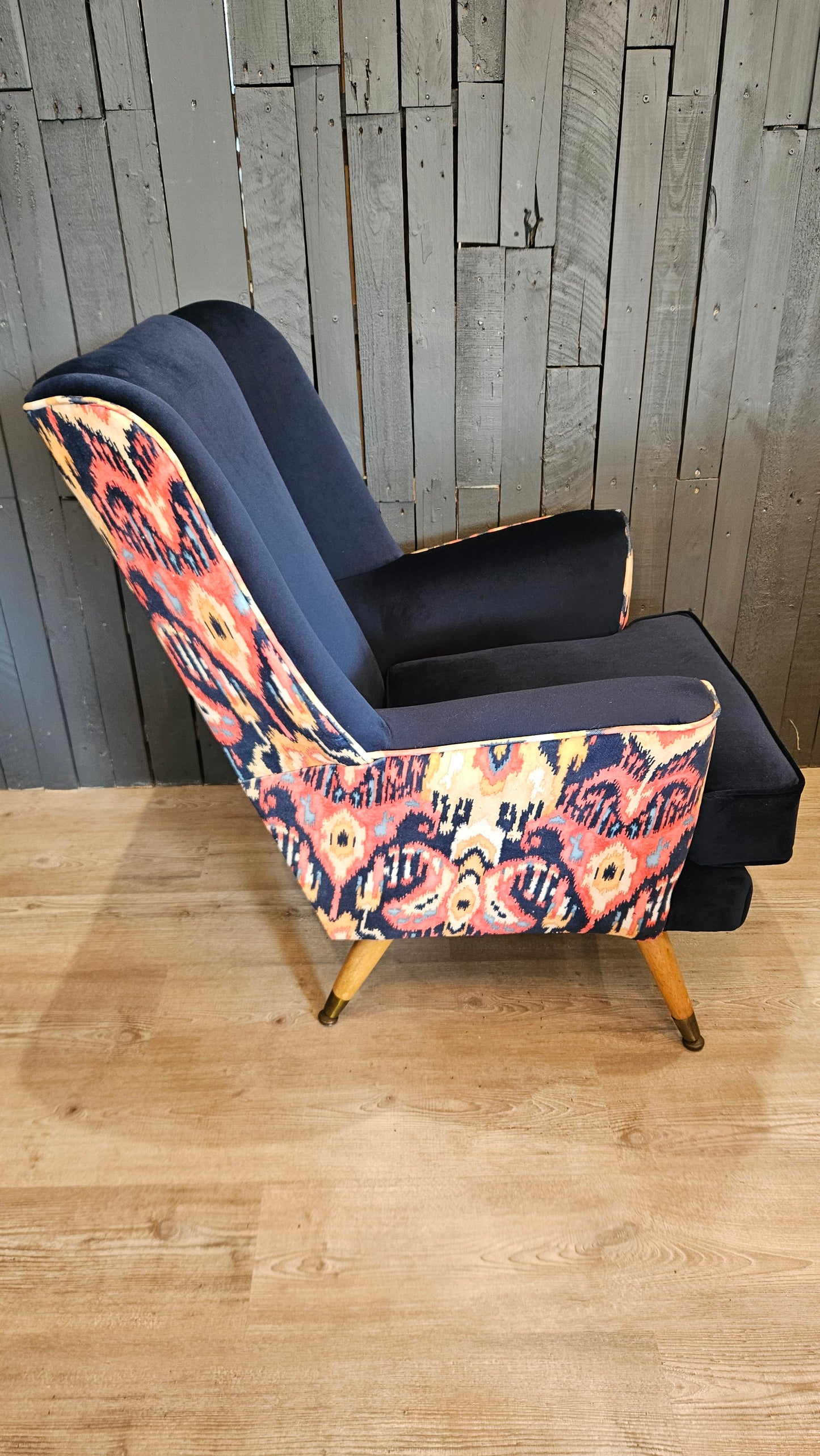 Linwood mid century wing chair